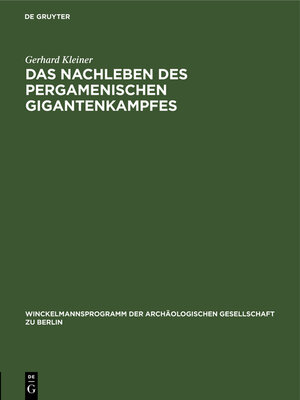cover image of Das Nachleben des pergamenischen Gigantenkampfes